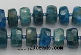 CRB590 15.5 inches 7*12mm faceted rondelle apatite beads