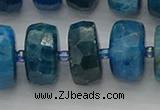 CRB593 15.5 inches 8*18mm faceted rondelle apatite beads