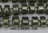 CRB625 15.5 inches 6*10mm tyre pyrite gemstone beads