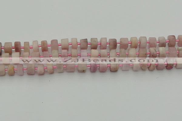 CRB651 15.5 inches 5*8mm tyre pink kunzite gemstone beads