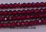 CRB704 15.5 inches 2*3mm faceted rondelle red garnet beads