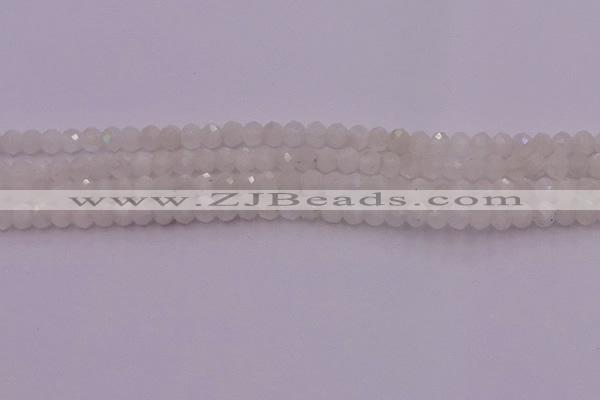 CRB712 15.5 inches 3*4mm faceted rondelle white moonstone beads