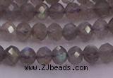 CRB719 15.5 inches 3*4mm faceted rondelle labradorite beads