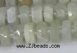 CRB810 15.5 inches 6*10mm faceted rondelle grey moonstone beads