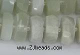 CRB813 15.5 inches 8*16mm faceted rondelle grey moonstone beads