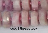 CRB829 15.5 inches 8*16mm faceted rondelle kunzite beads