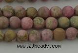 CRC1001 15.5 inches 6mm round matte rhodochrosite gemstone beads