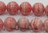 CRC102 15.5 inches 18mm round natural argentina rhodochrosite beads