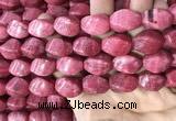 CRC1060 15.5 inches 13*18mm twisted rice rhodochrosite beads