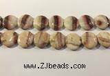 CRC1071 15.5 inches 25mm flat round rhodochrosite beads