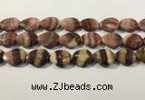 CRC1088 15.5 inches 18*25mm flat teardrop rhodochrosite beads