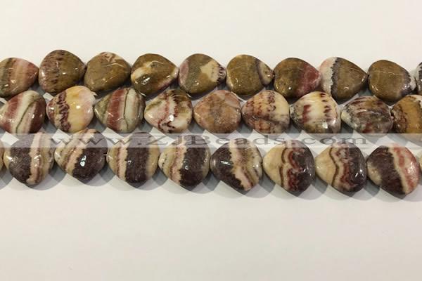 CRC1090 15.5 inches 20*20mm heart rhodochrosite beads wholesale