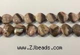 CRC1092 15.5 inches 25*25mm heart rhodochrosite beads wholesale