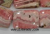 CRC111 15.5 inches 22*30mm rectangle natural argentina rhodochrosite beads