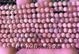 CRC1170 15.5 inches 5mm faceted round rhodochrosite gemstone beads