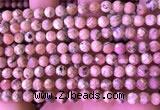 CRC1171 15.5 inches 6mm faceted round rhodochrosite gemstone beads