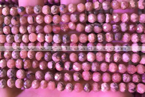 CRC1173 15.5 inches 6mm faceted round rhodochrosite beads wholesale