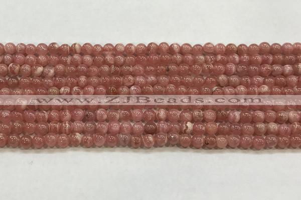 CRC1180 15.5 inches 4mm round Argentina rhodochrosite beads