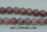 CRC202 16 inches 8mm round rhodochrosite gemstone beads wholesale