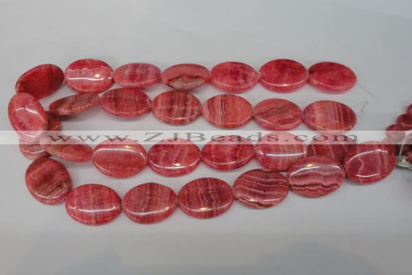 CRC27 15.5 inches 22*30mm oval dyed rhodochrosite gemstone beads