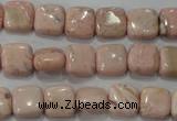 CRC301 15.5 inches 10*10mm square Peru rhodochrosite beads