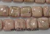 CRC302 15.5 inches 12*12mm square Peru rhodochrosite beads