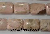 CRC305 15.5 inches 13*18mm rectangle Peru rhodochrosite beads