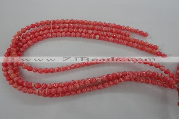 CRC401 15.5 inches 6mm faceted round synthetic rhodochrosite beads