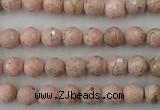 CRC451 15.5 inches 6mm faceted round Argentina rhodochrosite beads