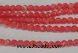 CRC510 15.5 inches 4mm faceted round synthetic rhodochrosite beads