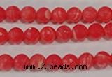 CRC512 15.5 inches 8mm faceted round synthetic rhodochrosite beads