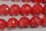 CRC515 15.5 inches 14mm faceted round synthetic rhodochrosite beads