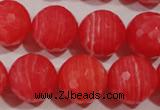 CRC517 15.5 inches 18mm faceted round synthetic rhodochrosite beads