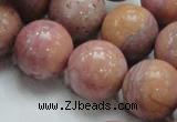 CRC56 15.5 inches 20mm round rhodochrosite gemstone beads wholesale