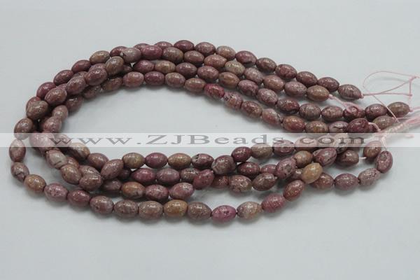 CRC65 15.5 inches 8*12mm rice rhodochrosite gemstone beads