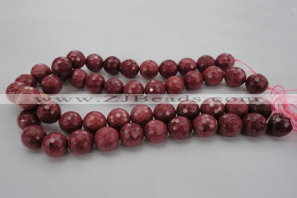 CRC806 15.5 inches 16mm faceted round Brazilian rhodochrosite beads