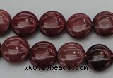 CRC814 15.5 inches 12mm flat round Brazilian rhodochrosite beads