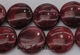 CRC818 15.5 inches 20mm flat round Brazilian rhodochrosite beads