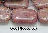 CRC83 15.5 inches 22*30mm rectangle rhodochrosite gemstone beads