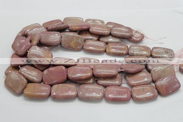 CRC83 15.5 inches 22*30mm rectangle rhodochrosite gemstone beads