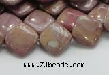 CRC85 15.5 inches 13*13mm diamond rhodochrosite gemstone beads