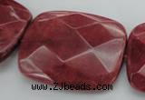 CRC853 15.5 inches 30*40mm faceted rectangle Brazilian rhodochrosite beads