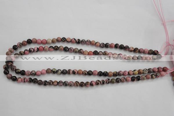 CRD01 15.5 inches 6mm round natural rhodonite gemstone beads