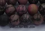 CRD26 15.5 inches 10mm round matte rhodonite beads wholesale