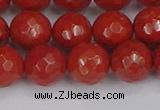 CRE342 15.5 inches 12mm faceted round red jasper beads