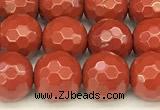 CRE360 15 inches 6mm faceted round red jasper beads wholesale