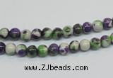 CRF01 15.5 inches 4mm round dyed rain flower stone beads wholesale