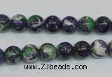 CRF03 15.5 inches 8mm round dyed rain flower stone beads wholesale