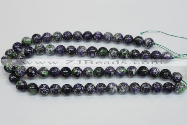 CRF05 15.5 inches 12mm round dyed rain flower stone beads wholesale