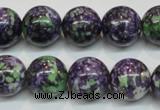 CRF06 15.5 inches 14mm round dyed rain flower stone beads wholesale